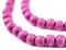 The Bead Chest Natural 6mm Wooden Beads in Magenta for Jewelry Making – Round Loose Wood Spacer Beads I Approximately 75 Beads